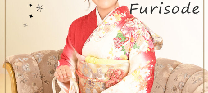 赤地に白&鮮やかな様々な小花を 赤地に白&鮮やかな様々な小花を